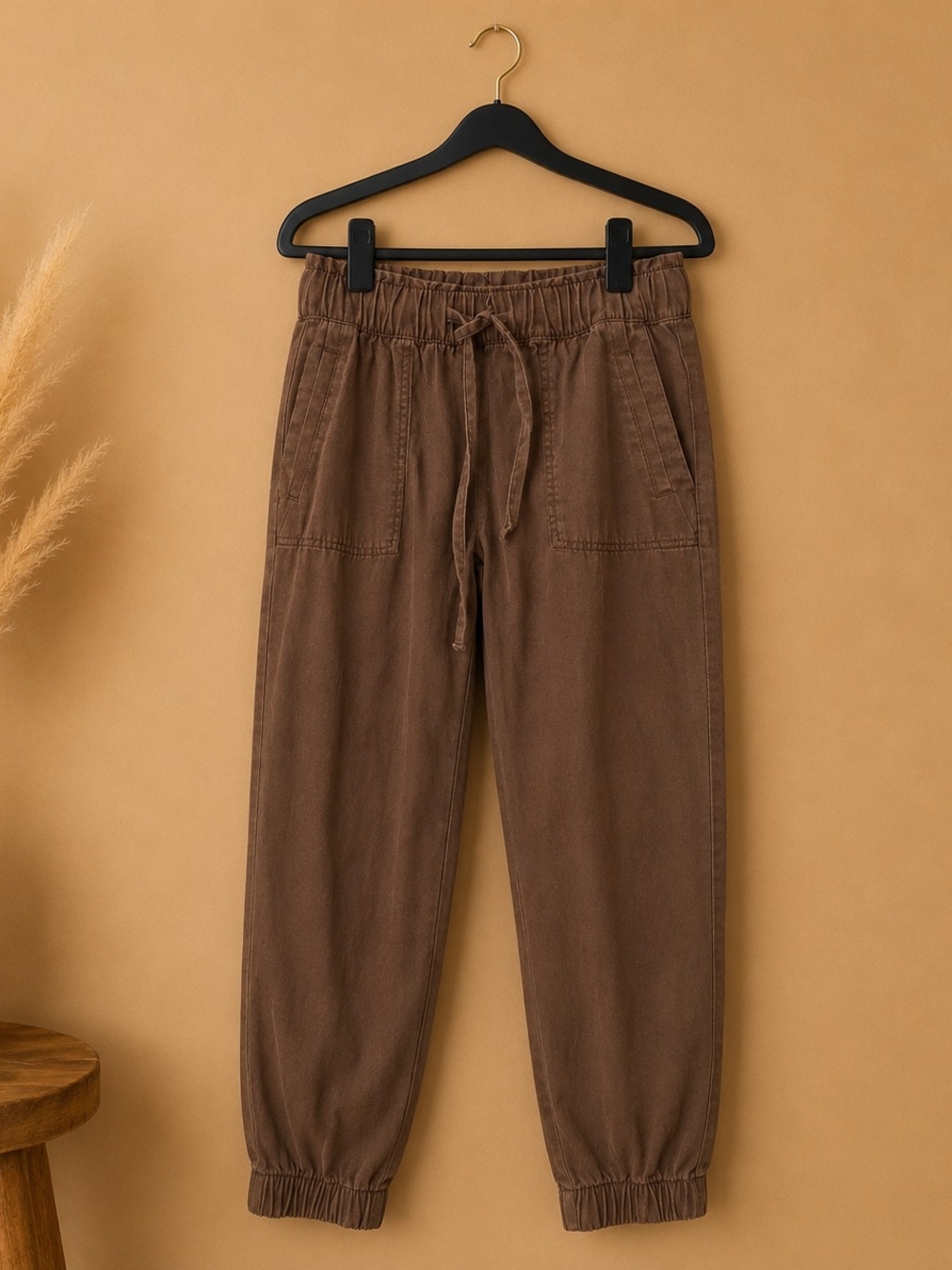 Mocha Drawstring Jogger Pants